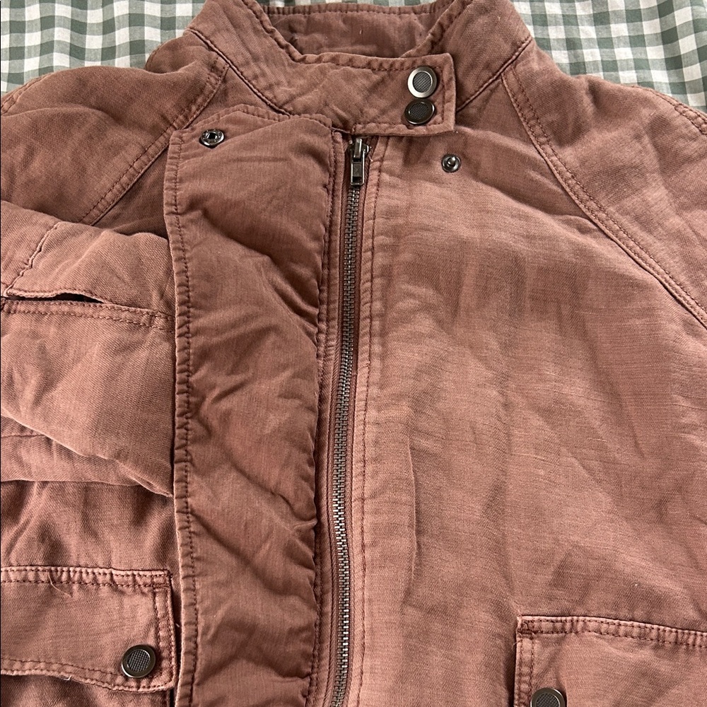 Free People linen blend Bomber Jacket - Picture 5 of 5